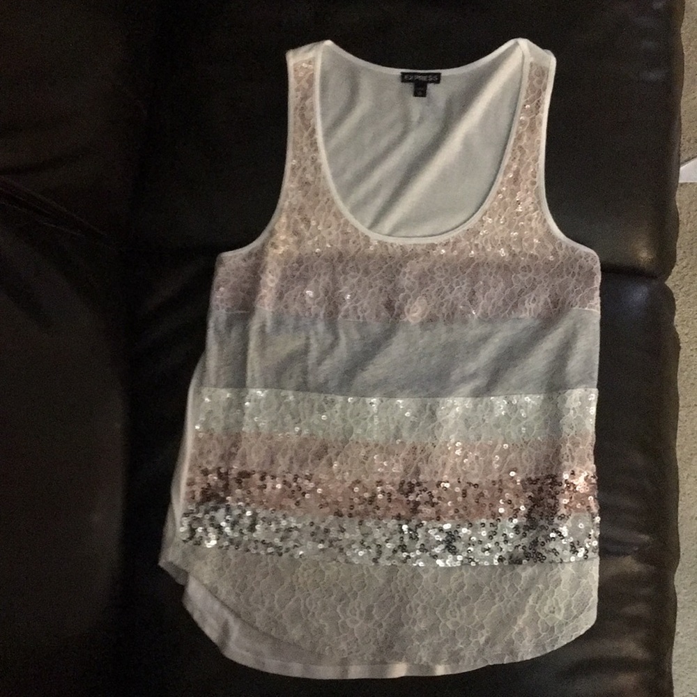 Express sequin tank small